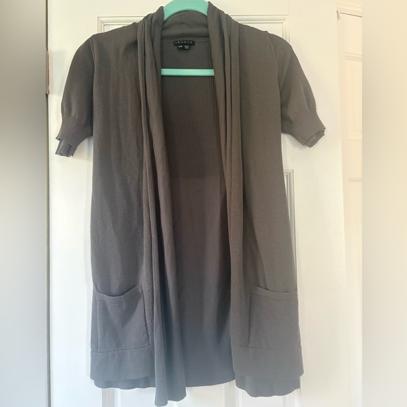 Theory Ribbed Knit Top in Gray - Picture 1 of 7